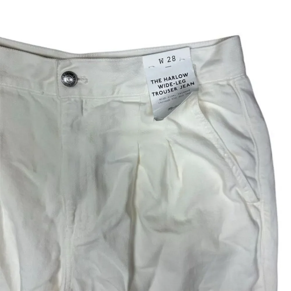 NWT Madewell Women's The Harlow Wide-Leg Jean Airy Denim Trouser‎ Off White 28 - Picture 5 of 13